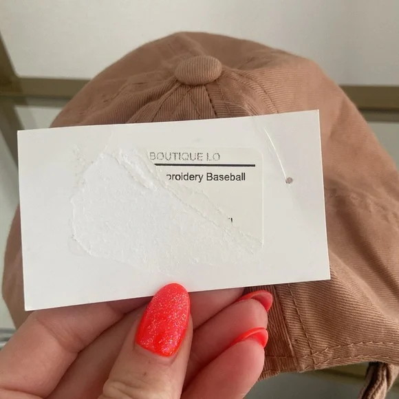 Boutique women’s MAMA embroidered baseball hat blush mauve brown dad cap OSFM - Picture 8 of 16